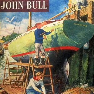 John Bull 1954 1950s UK nautical boats painting magazines