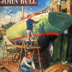 John Bull 1954 1950s UK nautical boats painting magazines