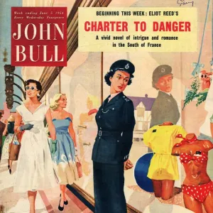 John Bull 1954 1950s UK womens summer window shopping swimwear magazines clothing