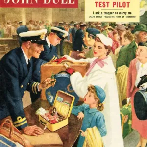 John Bull 1955 1950s UK holidays mothers and daughters travel customs smuggling magazines