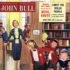 John Bull 1955 1950s UK naughty children schools library libraries schools magazines