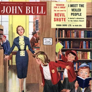 John Bull 1955 1950s UK naughty children schools library libraries schools magazines