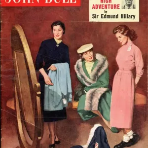 John Bull 1955 1950s UK shopping trying on clothes mothers and daughters sales assistants