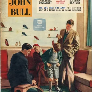 John Bull 1956 1950s UK shoes shopping magazines family