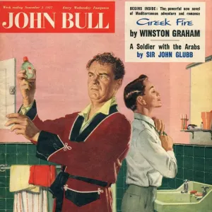 John Bull 1957 1950s UK fathers sons bathrooms magazines family