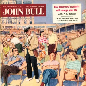 John Bull 1957 1950s UK holidays beaches seaside seaside deck chairs paying collection