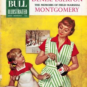 John Bull 1958 1950s UK cooking mothers and daughters baking mince pies housewife
