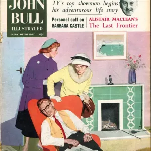 John Bull 1959 1950s UK sleep fires magazines sleeping