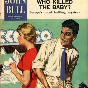 John Bull 1960s UK disasters breaking washing up dishes magazines man men aprons John Bull 1960s UK disasters breaking washing up dishes magazines man men aprons