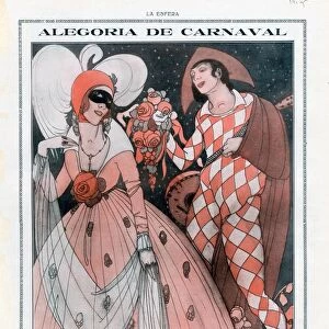 La Esfera 1910 1910s Spain cc carnivals masquerade harlequins