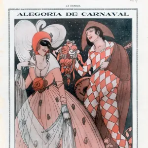 La Esfera 1910 1910s Spain cc carnivals masquerade harlequins