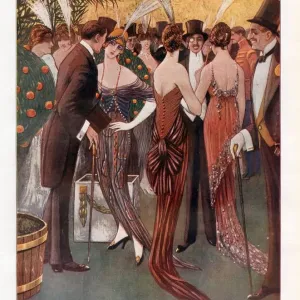 La Esfera 1915 Print - Vintage Spanish Eveningwear Illustration La Esfera 1915 Print - Vintage Spanish Eveningwear Illustration