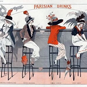 La Vie Parisienne 1912 1910s France R Prejelan illustrations women bars womens hats