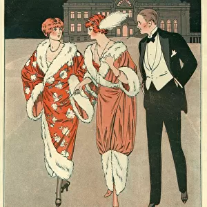 La Vie Parisienne 1912 1910s France Touraine illustrations mens womens hats dresses