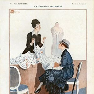 La Vie Parisienne 1916 1910s France cc womens shopping sales girls underwear lingerie