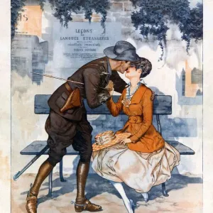 La Vie Parisienne 1916 1910s France Herouard cc kissing soldiers ww1 kisses