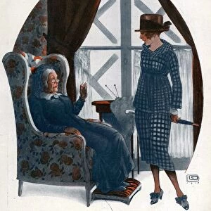 La Vie Parisienne 1918 1910s France Georges Leonnec illustrations elderly grandmothers
