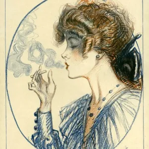 La Vie Parisienne Print 1910s French Woman Portrait La Vie Parisienne Print 1910s French Woman Portrait