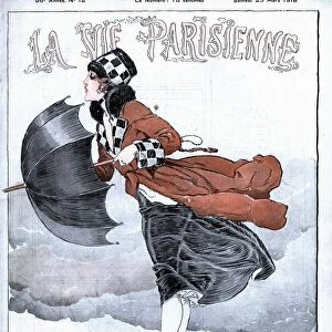 La Vie Parisienne 1918 1910s France glamour magazines umbrellas womens