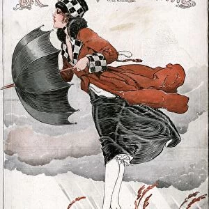 La Vie Parisienne 1918 1910s France Rene Vincent illustrations magazines winds windy