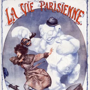 La Vie Parisienne 1919 1910s France C Herouard illustrations magazines snowmen snowman