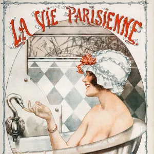 La Vie Parisienne 1919 1910s France Cheri Herouard magazines baths bathing hats