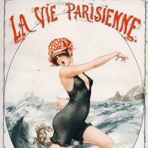 La Vie Parisienne 1919 1910s France Cheri Herouard magazines seaside holidays womens