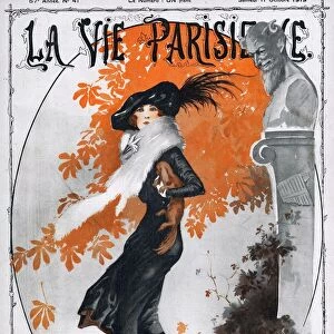 La Vie Parisienne 1919 1910s France Georges Leonnec magazines autumn leaves seasons