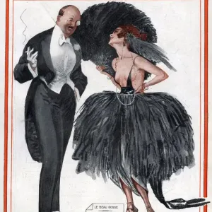 La Vie Parisienne 1919 Print: A Vintage Illustration of Men in Evening Wear La Vie Parisienne 1919 Print: A Vintage Illustration of Men in Evening Wear