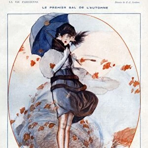La Vie Parisienne 1919 1910s France Julien Jacques Leclerc illustrations Autumn seasons