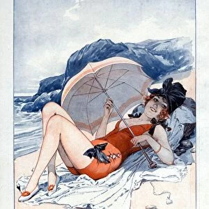 La Vie Parisienne 1919 1910s France Maurice Milliere illustrations womens swimming