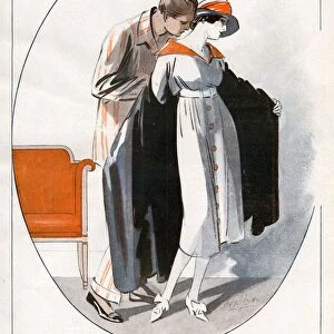La Vie Parisienne 1919 1910s France R Prejelan illustrations kissing undressing kisses