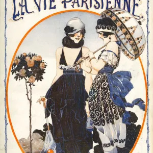 La Vie Parisienne 1919 1910s France Rene Vincent magazines womens hats umbrellas