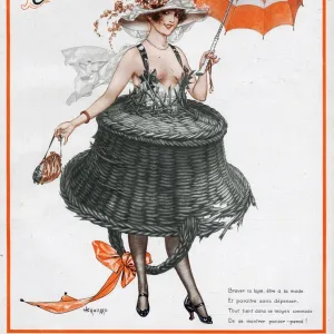 La vie Parisienne 1920 1920s France Cheri Herouard magazines umbrellas parasols