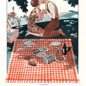 La Vie Parisienne 1920s France cc picnics kissing food eating summer