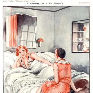 La Vie Parisienne 1920s France cc womens friends chatting gossiping bedrooms relaxing