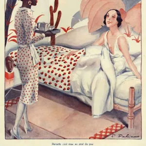 La Vie Parisienne 1920s France Fabien Fabiano morning hot chocolate maids breakfasts