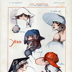 La Vie Parisienne 1922 1920s France cc womens hats