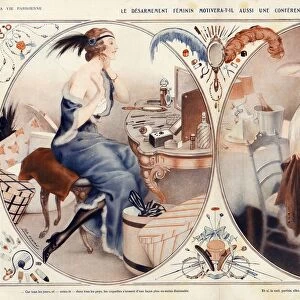 La Vie Parisienne 1922 1920s France Leo Fontan dressing tables make-up makeup applying