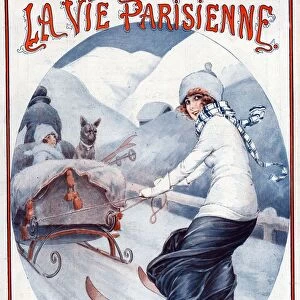 La Vie Parisienne 1923 1920s France Maurice Milliere illustrations magazines skiing