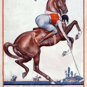 La Vie Parisienne 1923 1920s France Valdes illustrations magazines horses Polo