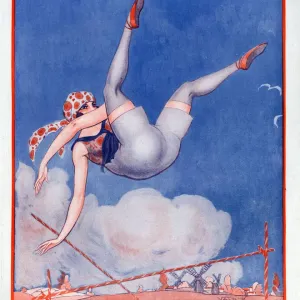 La Vie Parisienne 1923 1920s France Valdes illustrations womens athletics athletes