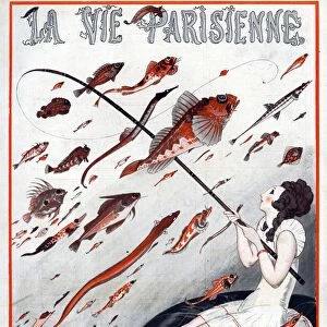 La Vie Parisienne 1923 1920s France A Vallee illustrations magazines fishing
