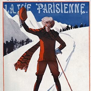 La Vie Parisienne 1924 1920s France Rene Prejelan magazines snow skiing winter seasons