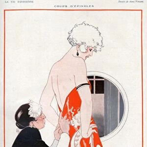 La Vie Parisienne 1924 1920s France Rene Vincent illustrations maids servants dressing