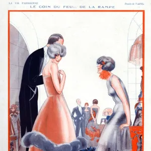 La Vie Parisienne 1924 1920s France Valdes illustrations womens dresses evening