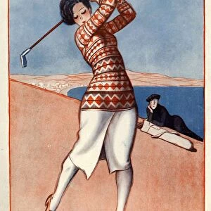 La Vie Parisienne 1924 1920s France A Vallee illustrations womens golf