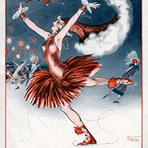 La Vie Parisienne 1924 1920s France A Vallee illustrations ice-skating ice skating