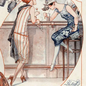 La Vie Parisienne 1925 1920s France girls drinking bars gossiping chatting cocktails