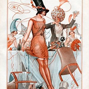 La Vie Parisienne 1926 1920s France cc hats mens womens drunk mess celebrations partygoers